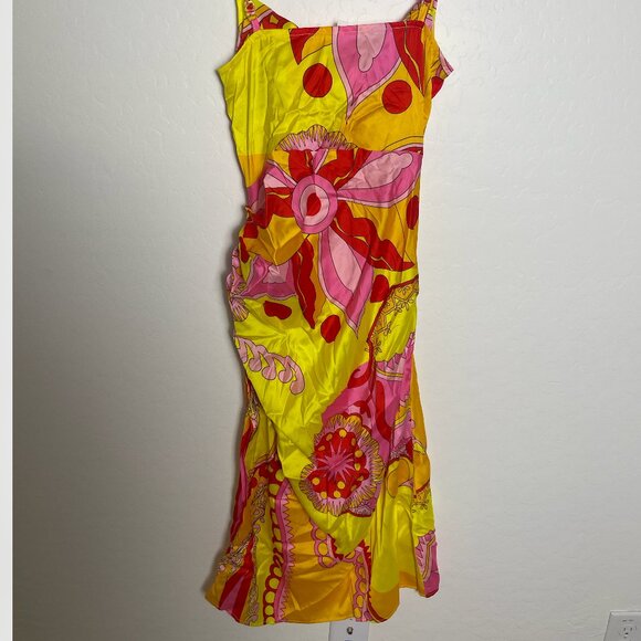 Summer Abstract Geo Geometric Spring Tropical Vaca Vacation Classy Girly Dress - Picture 2 of 6